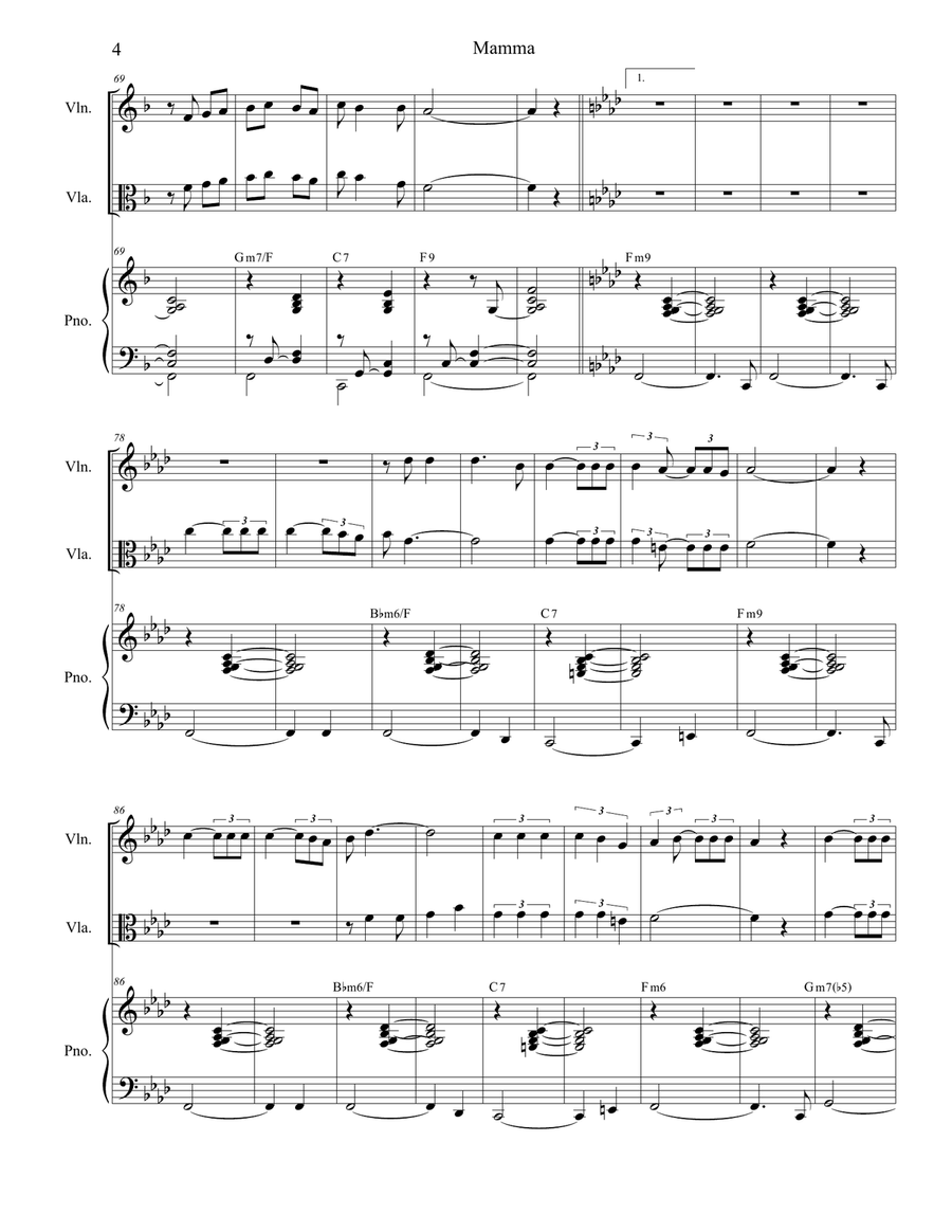 Mama (mamma) String Duet scores gallery preview page 4
