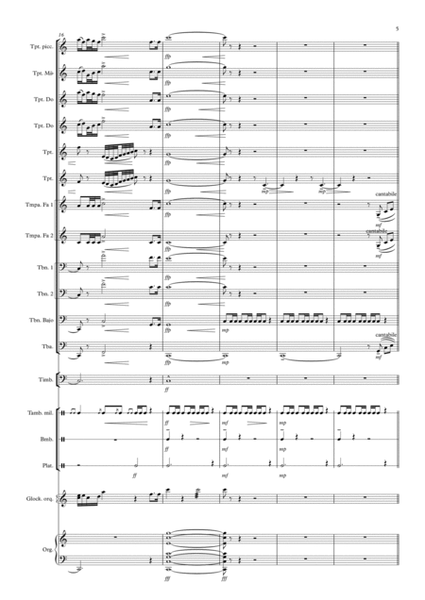 Olympic Fanfare And Theme for Brass Ensemble, Timpani, Percussion and Organ. arr. Martín Hernández Sánchez image number null
