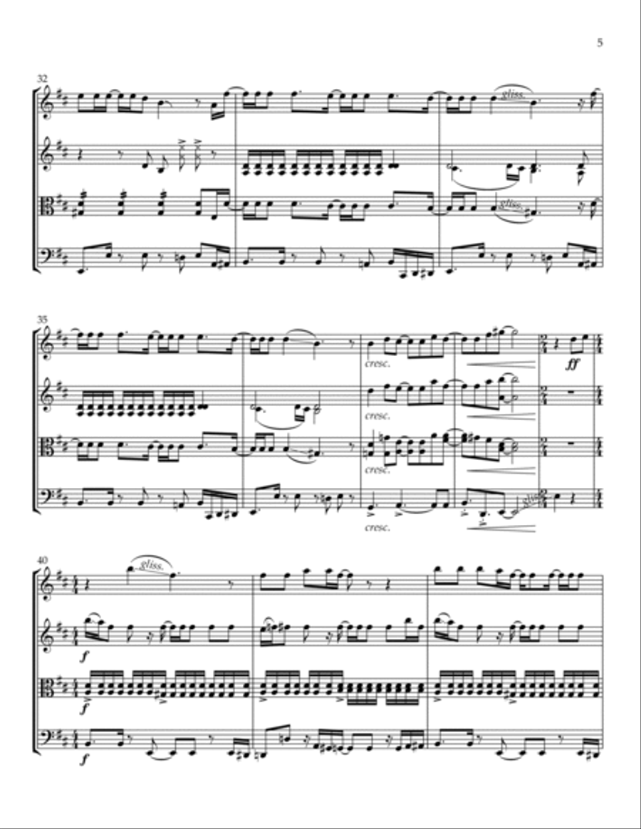 Dance The Night String Quartet scores gallery preview page 5
