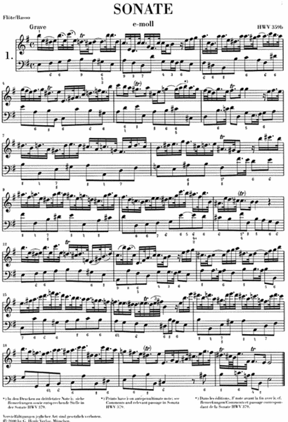 Flute Sonatas – Volume 1