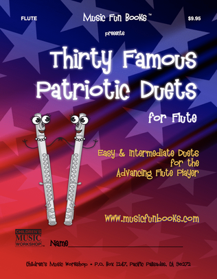 Book cover for Thirty Famous Patriotic Duets for Flute