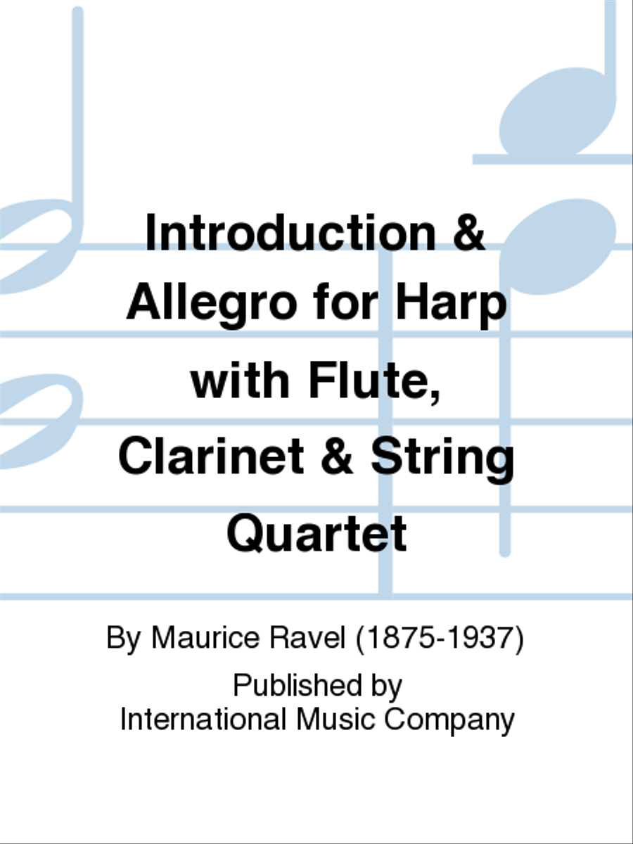 Introduction & Allegro For Harp With Flute, Clarinet & String Quartet Clarinet scores gallery preview page 1