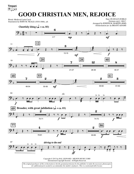 Good Christian Men, Rejoice (from A Symphony Of Carols) - Timpani