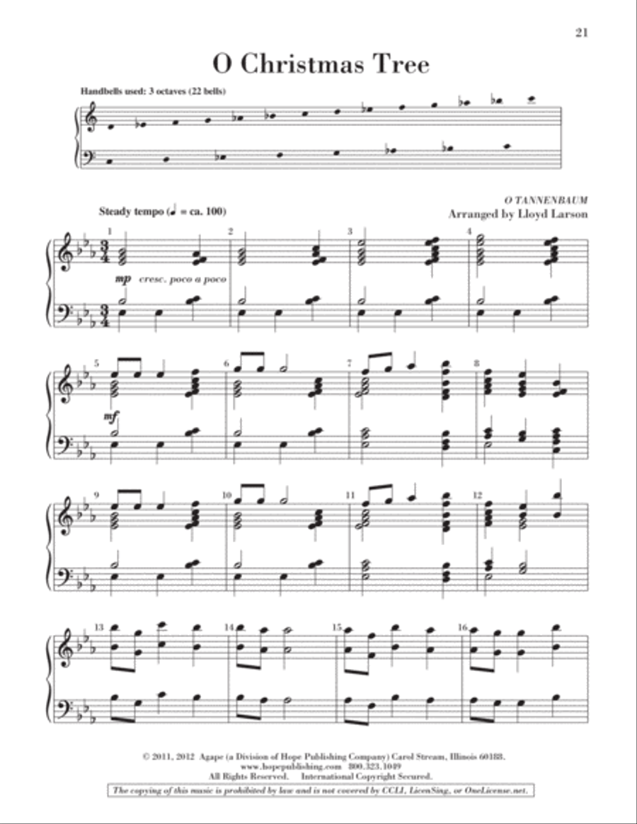 Keep It Simple 5 (Christmas Sacred and Secular) 3-Octaves scores gallery preview page 24