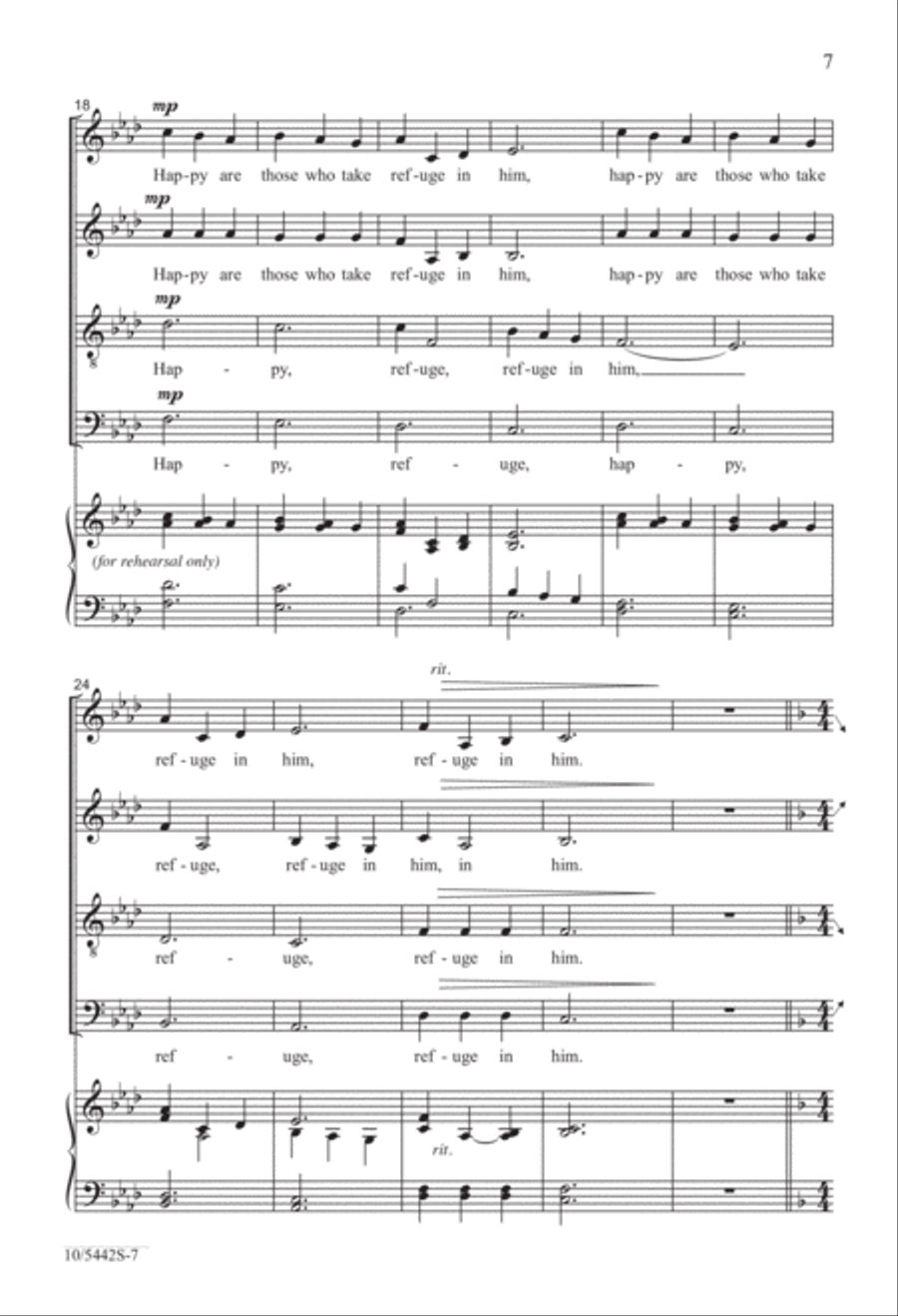 Five Short Communion Motets 4-Part scores gallery preview page 7