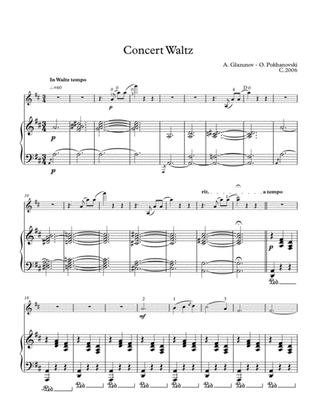 Glazunov Grand Concert Waltz for violin and piano