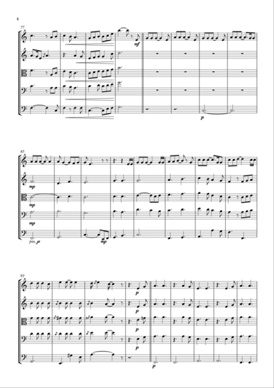 Hallelujah Hallelujah String Quintet scores gallery preview page 4