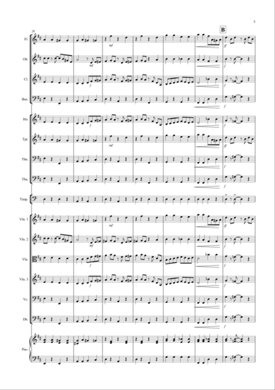 The Entertainer for School Orchestra Full Orchestra scores gallery preview page 5