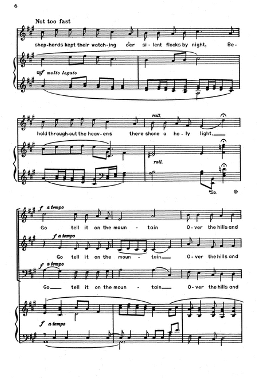 Go Tell It on the Mountain 3-Part scores gallery preview page 4