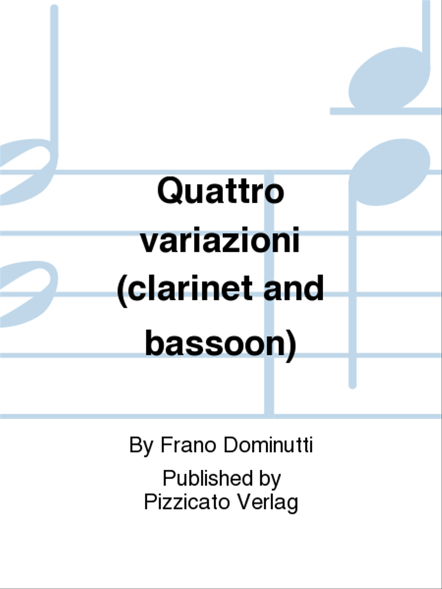 Quattro variazioni (clarinet and bassoon) Bassoon scores gallery preview page 1