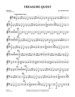 Treasure Quest - Violin 3 (Viola Treble Clef)