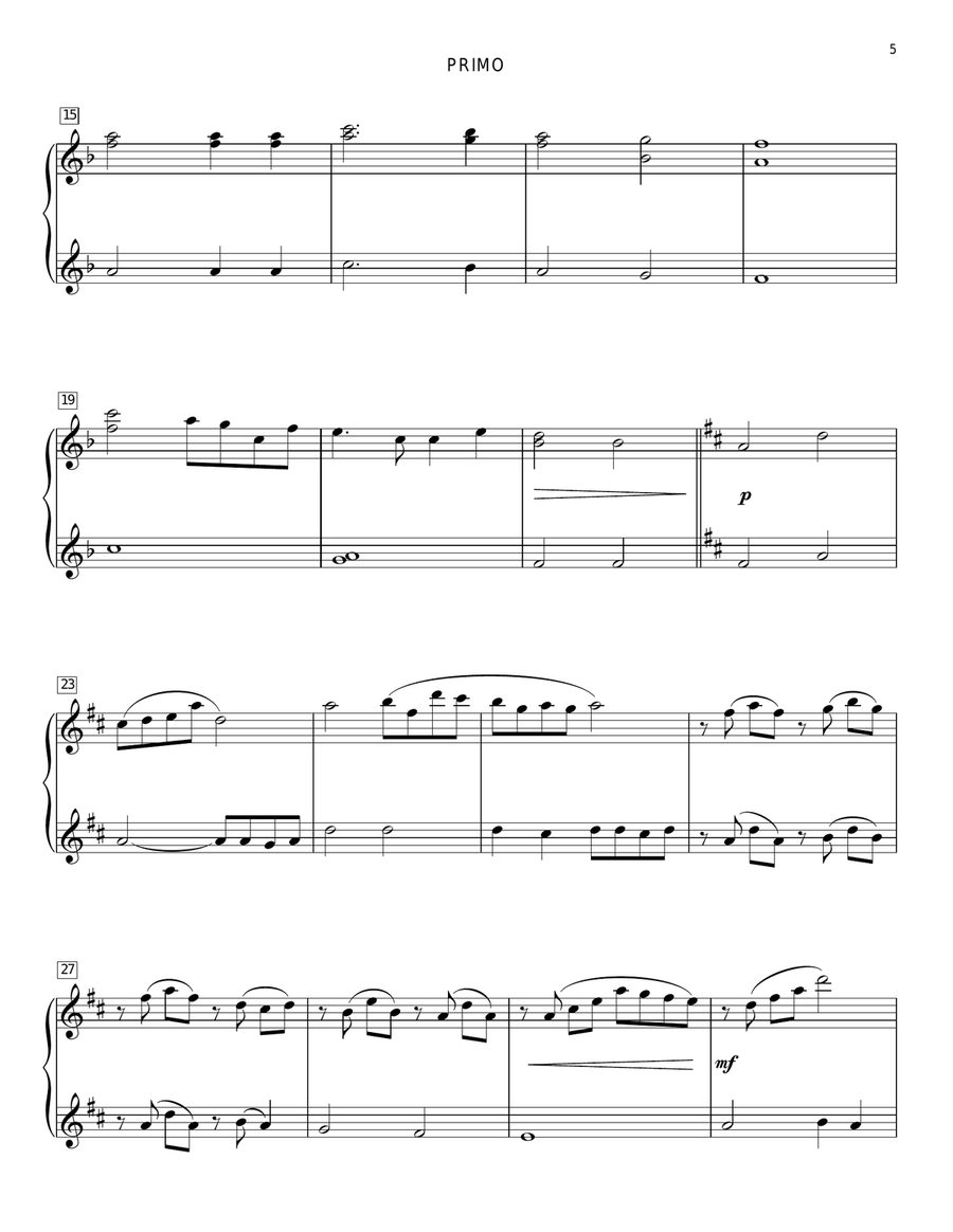 Beautiful Savior (arr. Larry Moore) Piano Duet - Digital Sheet Music page 4