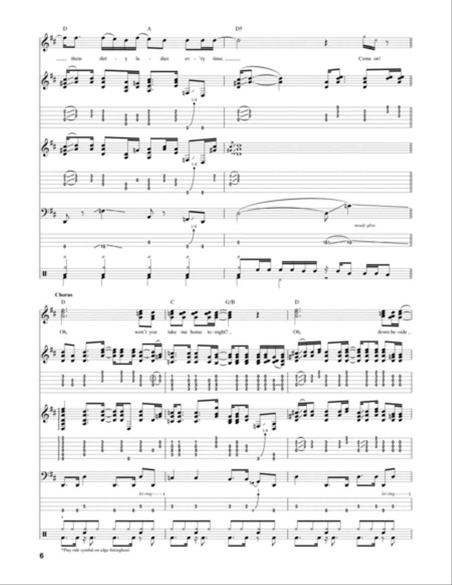 Fat Bottomed Girls Bass Voice scores gallery preview page 6