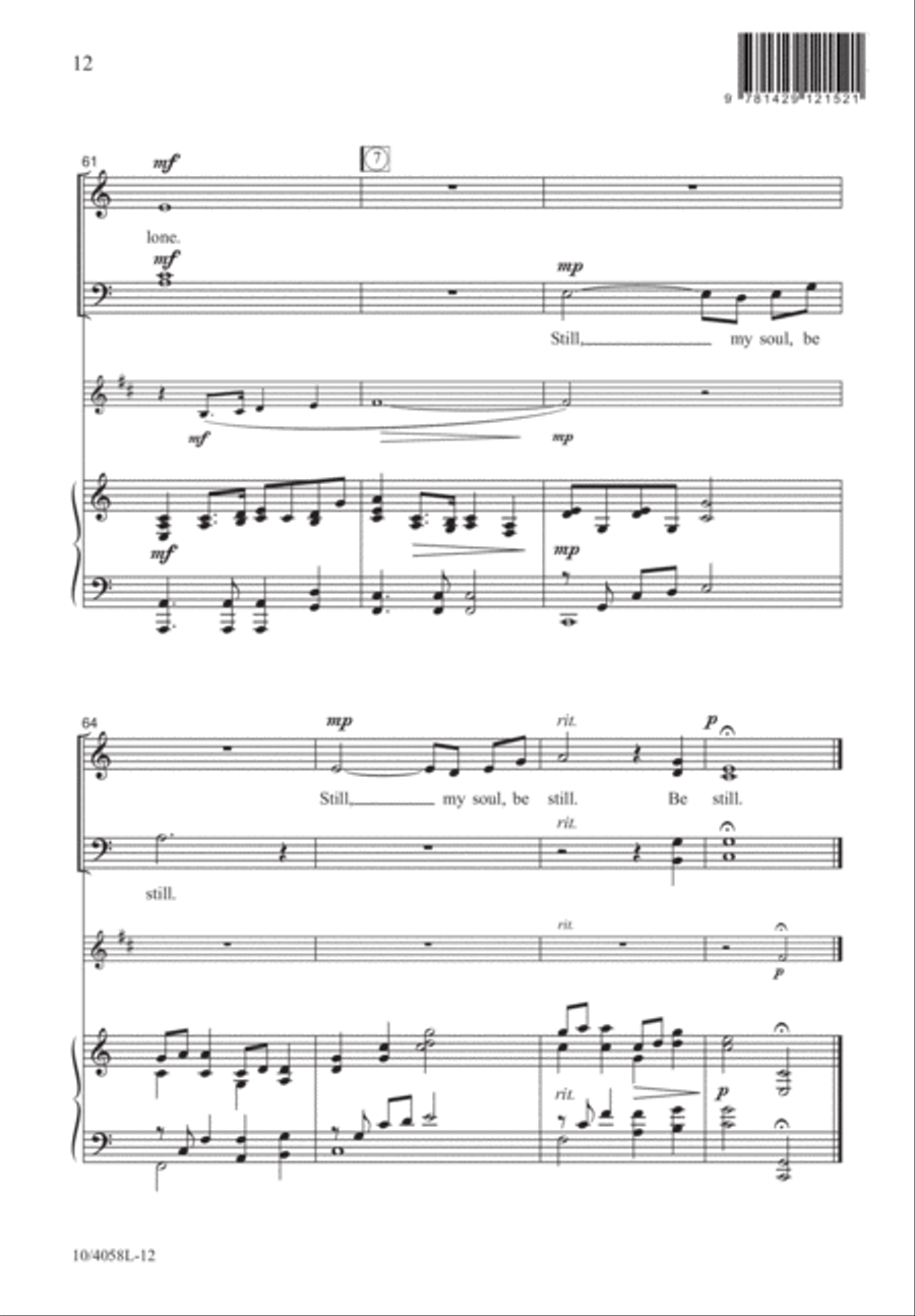 Still, My Soul, Be Still 4-Part scores gallery preview page 13
