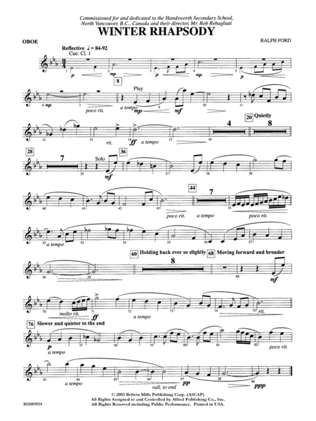 Winter Rhapsody: Oboe