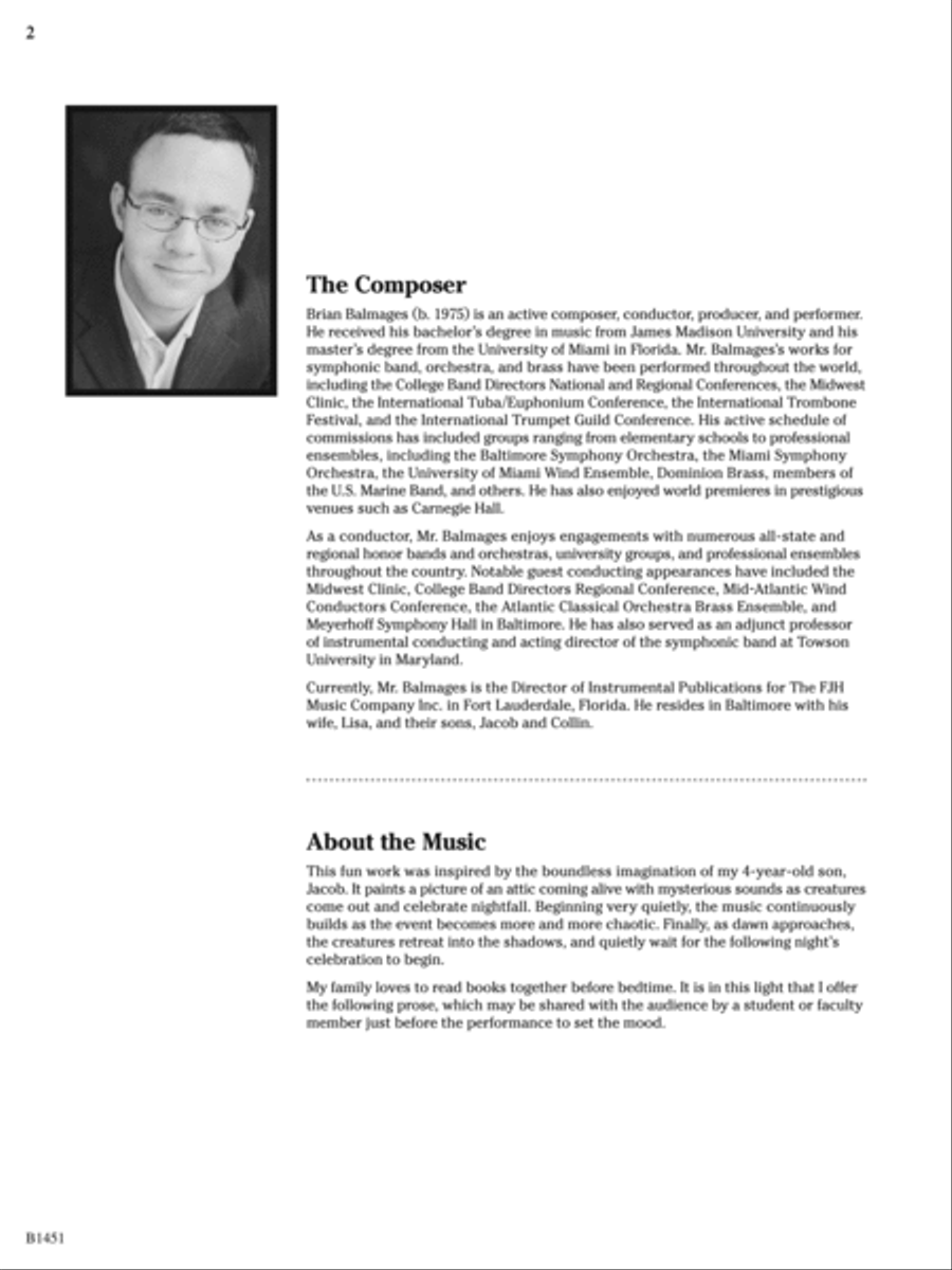 Creatures in the Attic: Score Concert Band scores gallery preview page 2