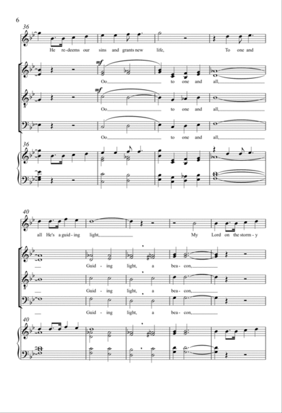 My Lord's Always Near 4-Part scores gallery preview page 5