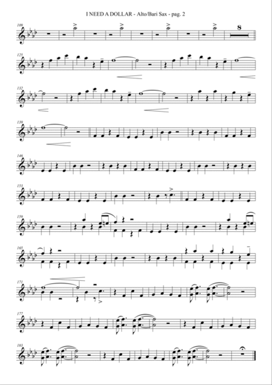 I Need A Dollar Small Ensemble scores gallery preview page 4