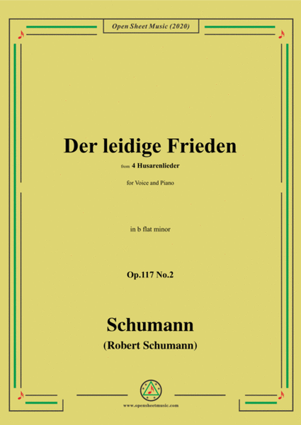 Schumann-Der leidige Frieden,Op.117 No.2,in b flat minor