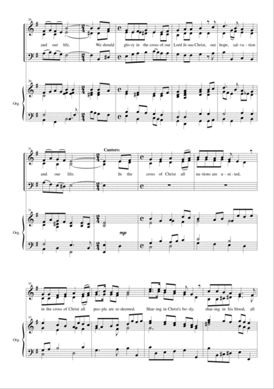 We Should Glory in the Cross 3-Part scores gallery preview page 4