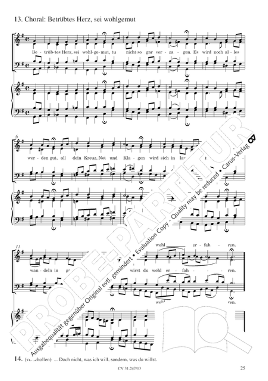 St. Mark Passion (Markus-Passion) 4-Part scores gallery preview page 26