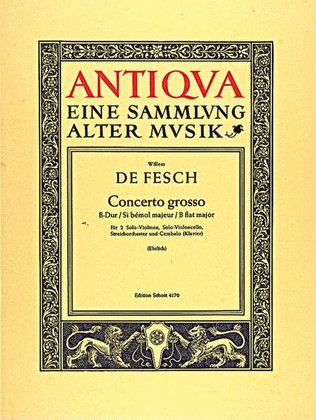 Book cover for Concerto grosso B flat major