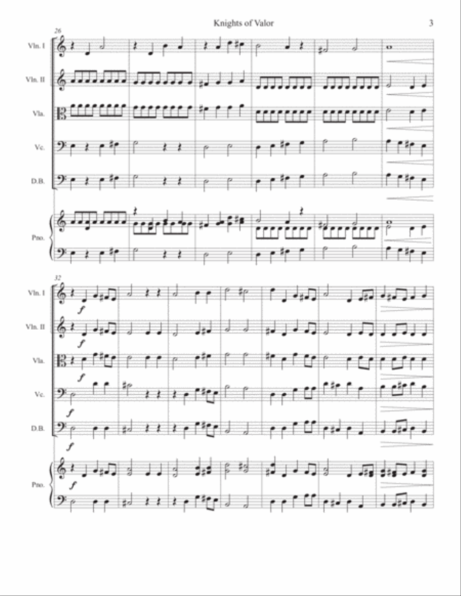 Knights of Valor String Quartet scores gallery preview page 3