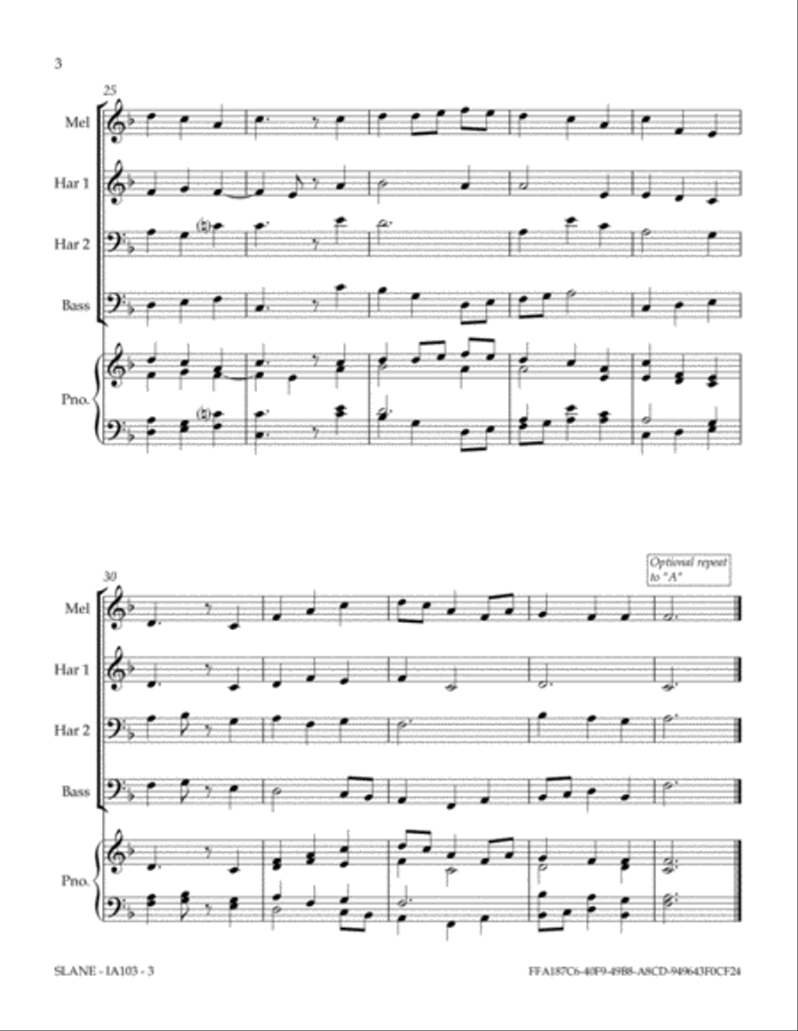 SLANE (Be Thou, My Vision) Small Ensemble scores gallery preview page 4