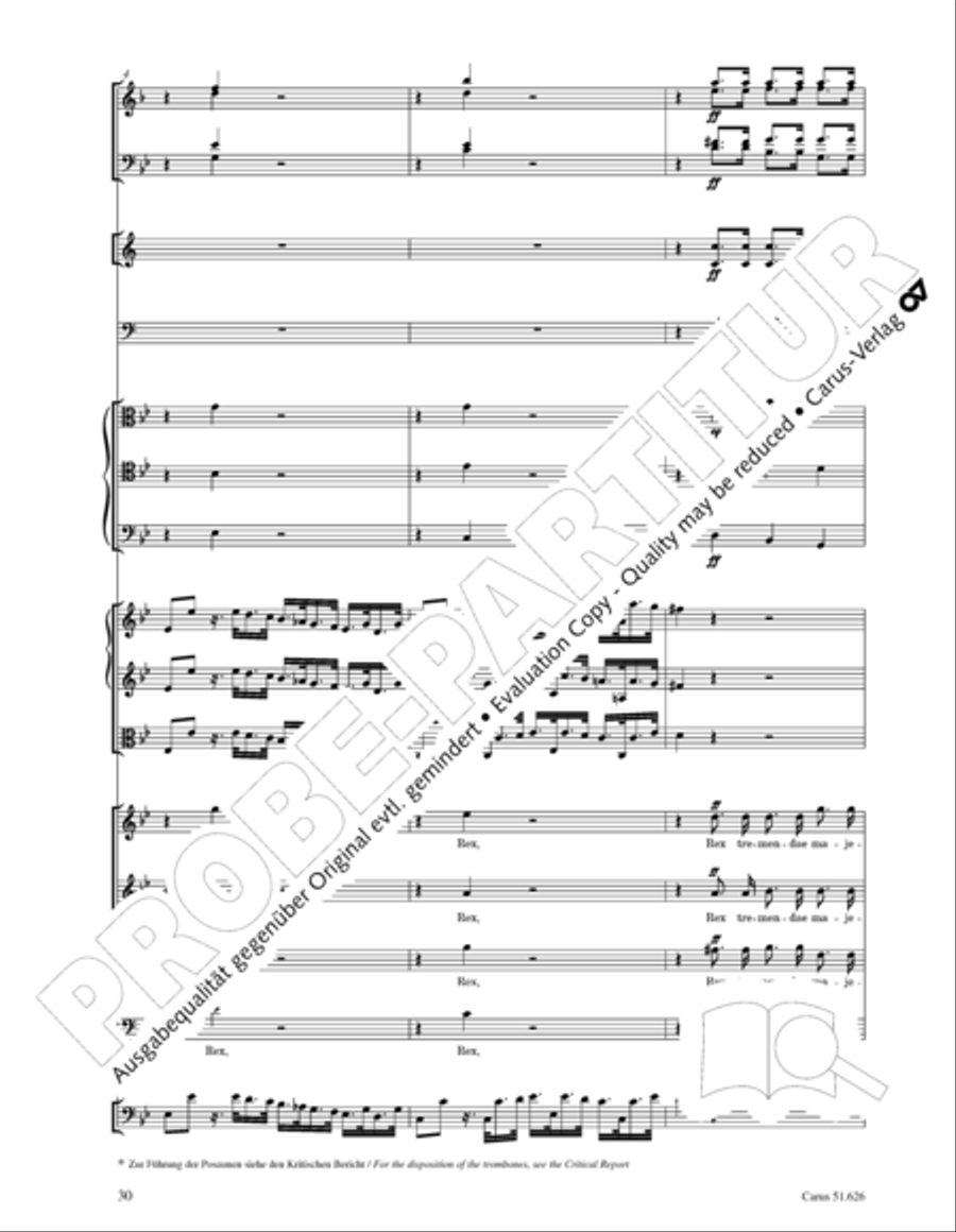 Missa longa in C major (Missa longa in C) 4-Part scores gallery preview page 42