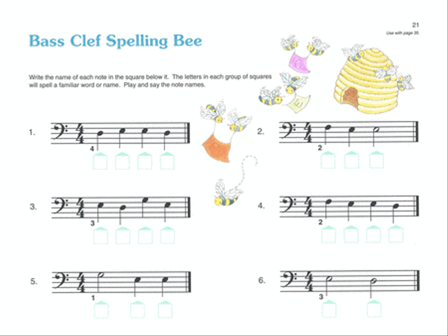 Alfred's Basic Piano Prep Course Notespeller, Book A Piano Method scores gallery preview page 3
