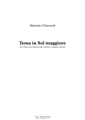 Book cover for Tema in sol maggiore