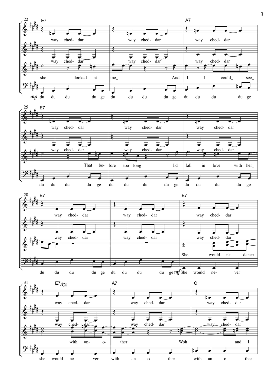 I Saw Her Standing There 4-Part scores gallery preview page 3