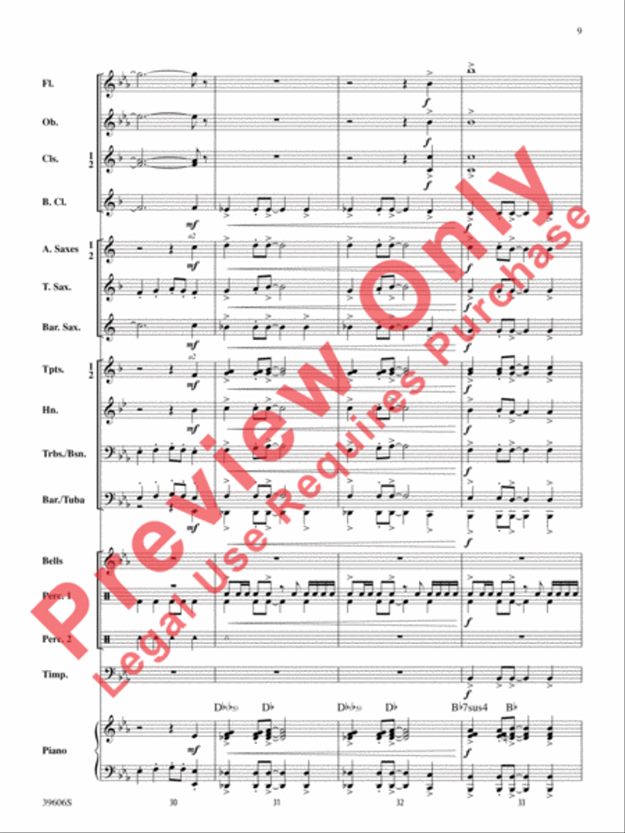 Call to the Heroes Concert Band scores gallery preview page 10