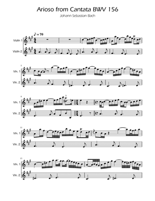 Arioso BWV 156 - Violin Duet