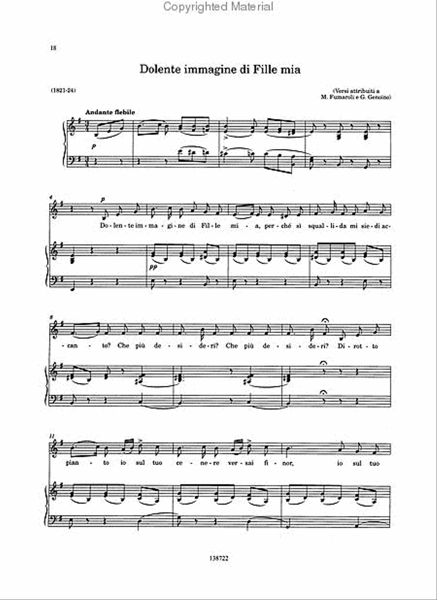 Vincenzo Bellini – Canzoni Per Voce Low Voice scores gallery preview page 2