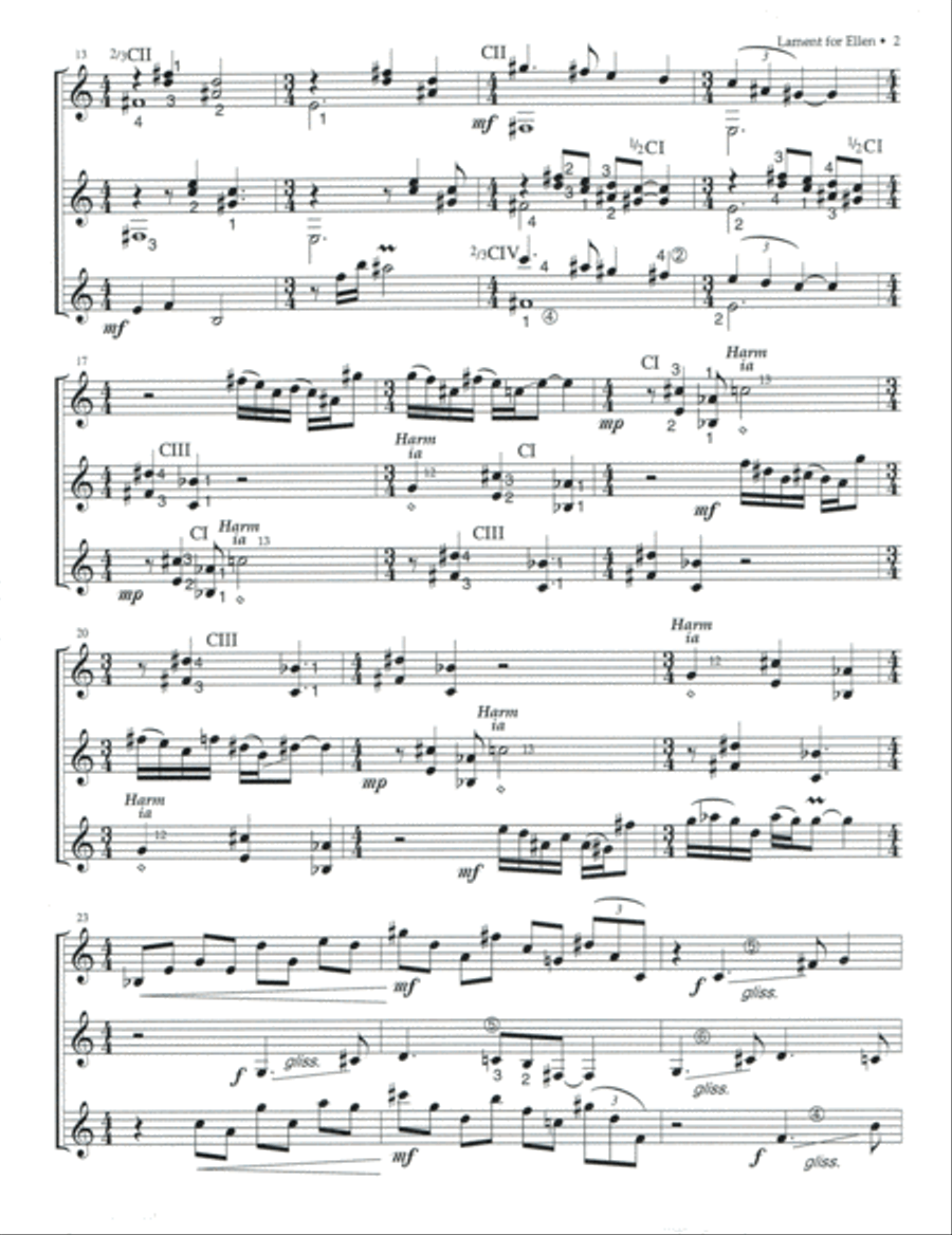 Two Laments Small Ensemble scores gallery preview page 3