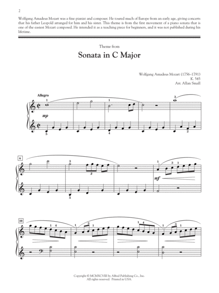 Theme from Sonata in C Major, K. 545