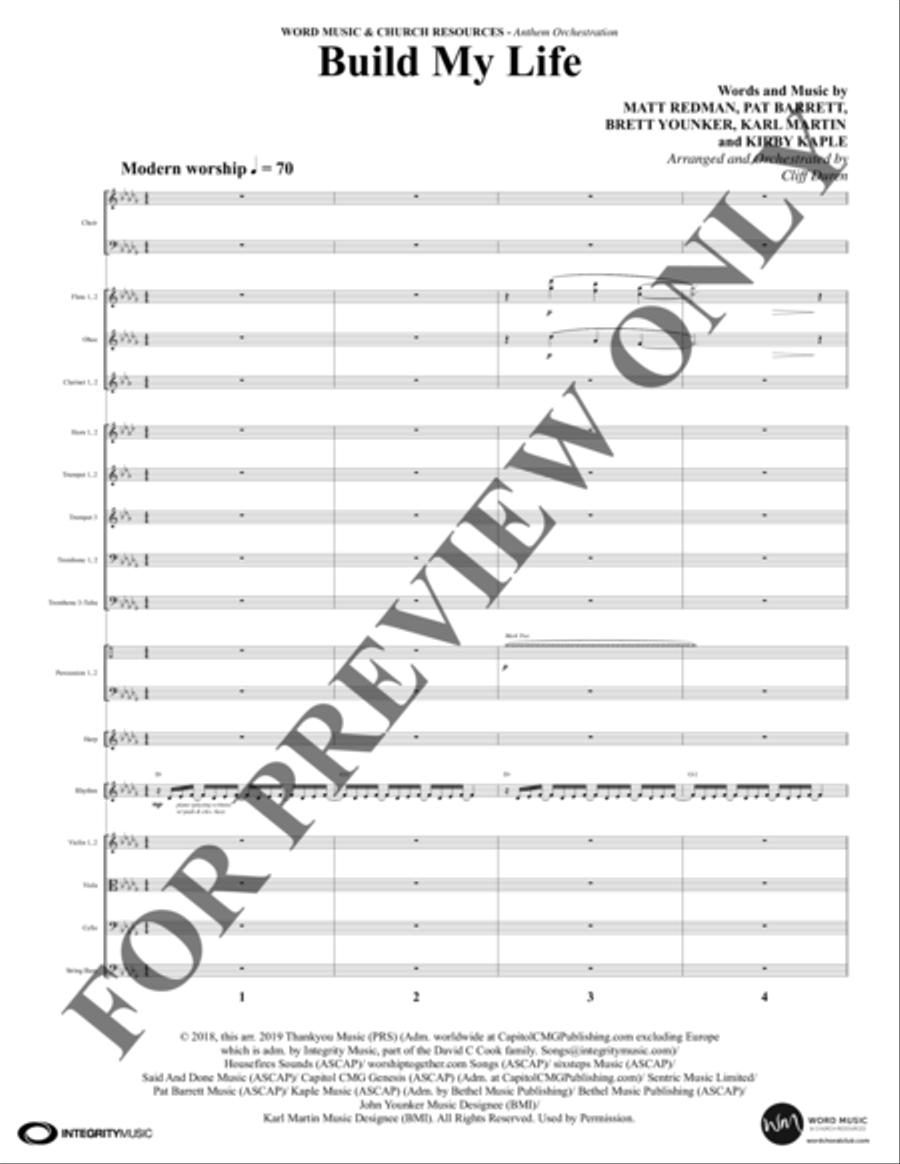 Build My Life - Orchestration Choir scores gallery preview page 2