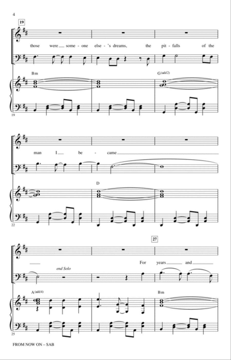 From Now On (from The Greatest Showman) (arr. Roger Emerson) 3-Part scores gallery preview page 3