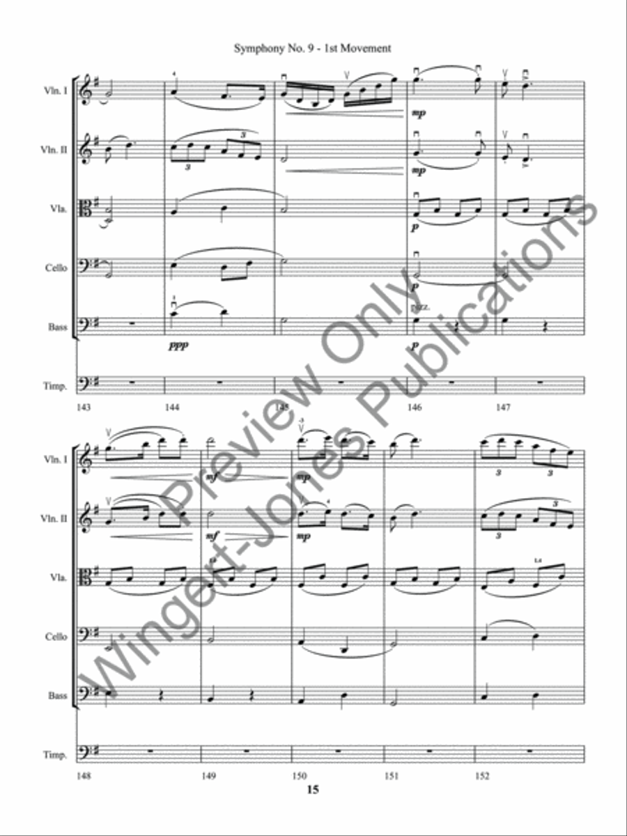 Symphony No. 9 String Orchestra scores gallery preview page 18