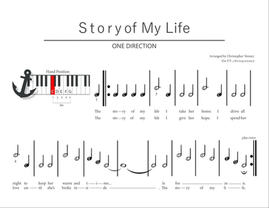 Story Of My Life Voice scores gallery preview page 1