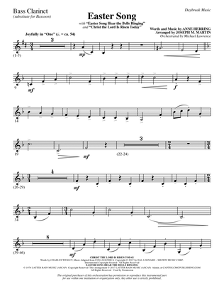 Easter Song (with Christ The Lord Is Risen Today) - Bass Clarinet (sub. Bassoon)