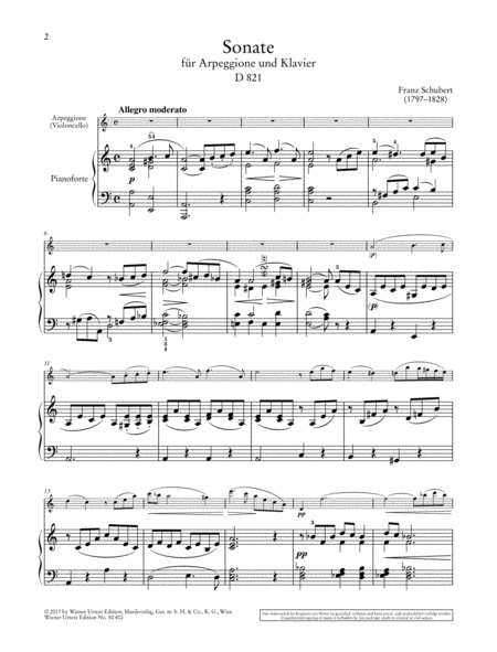 Sonate für Arpeggione und Klavier D821