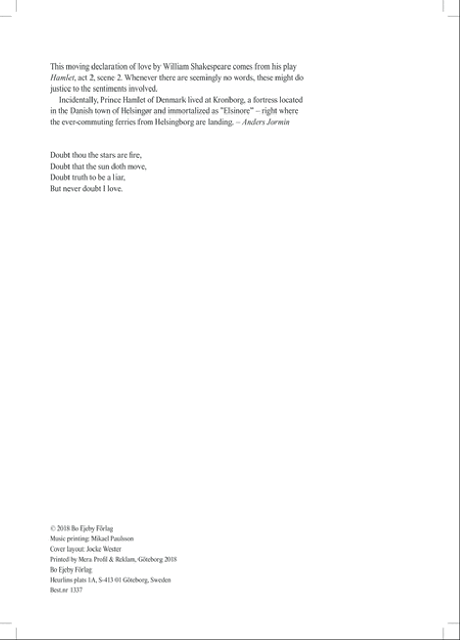 Doubt Thou the Stars 4-Part scores gallery preview page 2