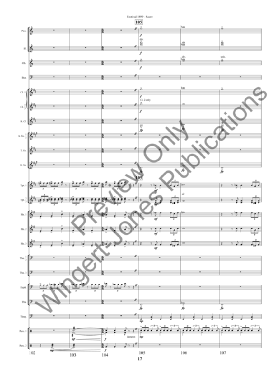 Festival 1899 (Score) Concert Band scores gallery preview page 20
