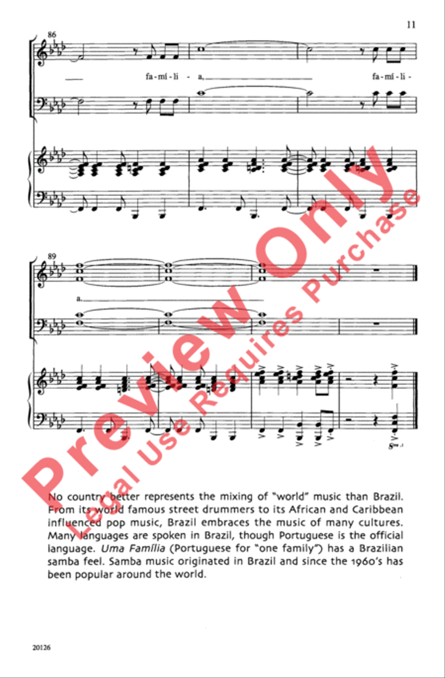 Uma Familia 4-Part scores gallery preview page 11