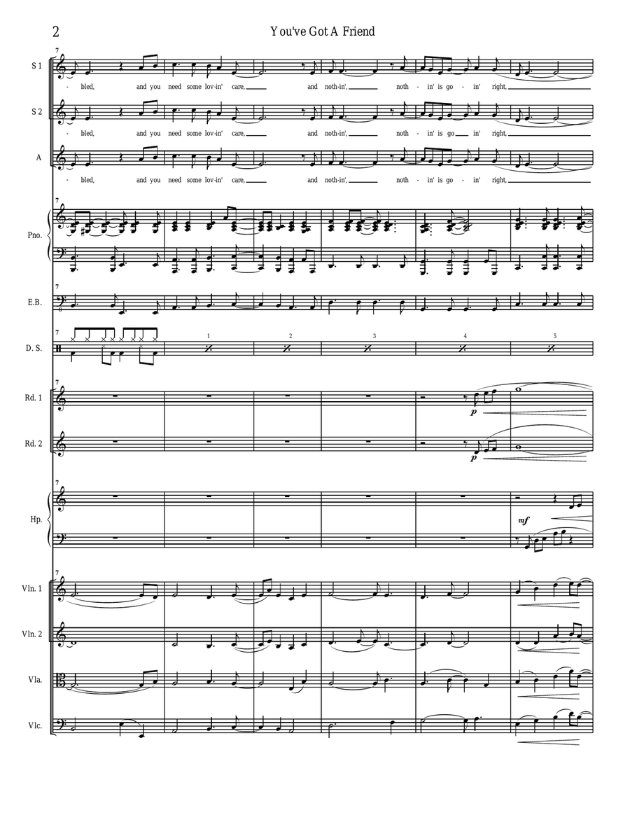 You've Got A Friend Large Ensemble scores gallery preview page 2
