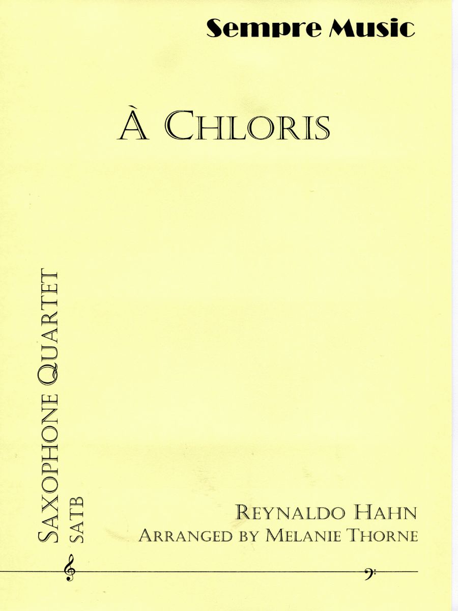 À Chloris À Chloris Saxophone Quartet scores gallery preview page 1