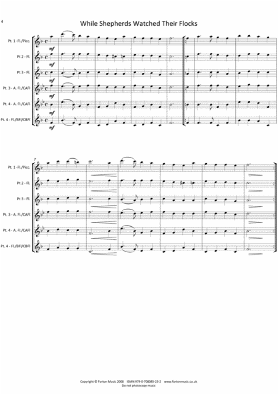 Christmas Collection Flute Quartet scores gallery preview page 4