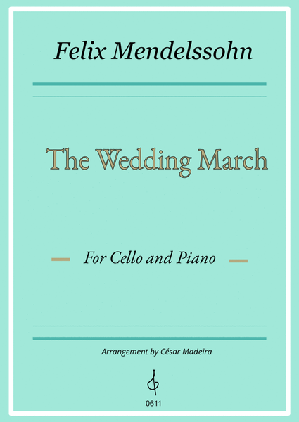 The Wedding March - Cello and Piano (Full Score and Parts) image number null
